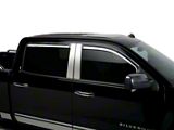 Putco Element Chrome Window Visors; Channel Mount; Front (14-18 Silverado 1500 Double Cab, Crew Cab)