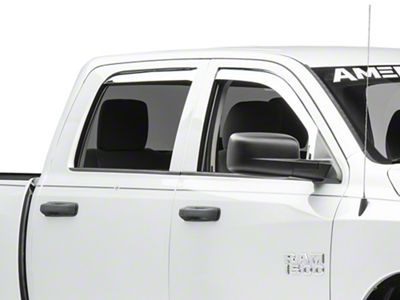 Putco Element Chrome Window Visors; Channel Mount; Front and Rear (09-18 RAM 1500 Quad Cab, Crew Cab, Excluding Rebel)