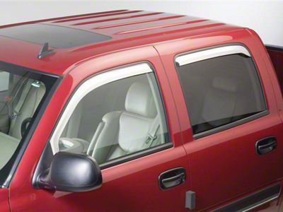 Putco Element Chrome Window Visors; Channel Mount; Front (09-18 RAM 1500 Quad Cab, Crew Cab)