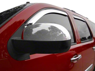 Putco Upper Mirror Covers; Chrome (07-13 Silverado 1500)