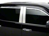 Putco Element Chrome Window Visors; Channel Mount; Front (14-18 Sierra 1500 Double Cab, Crew Cab)