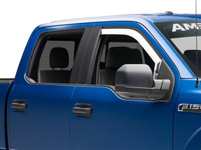 Putco Element Chrome Window Visors; Front (15-20 F-150)