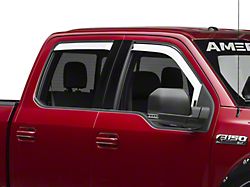 Putco Element Chrome Window Visors; Front and Rear (15-20 F-150 SuperCrew)