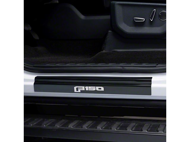 Putco Black Platinum Door Sills with F-150 Logo (21-24 F-150 SuperCrew)