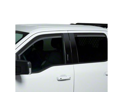 Putco Element Matte Black Window Visors; Front (21-24 F-150)