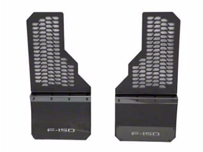 Putco Hex Mud Skins with F-150 Logo; High-Density Polyethylene; Front (15-25 F-150)