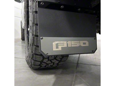 Putco Hex Mud Skins with F-150 Logo; High-Density Polyethylene; Front (15-25 F-150)