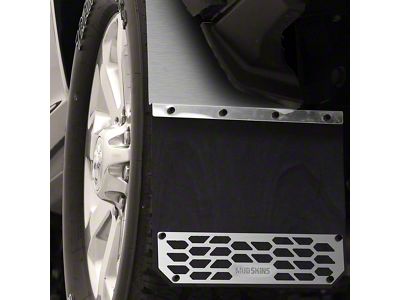 Putco Solid Mud Skins; Brushed; Rear (15-25 F-150, Excluding Raptor)