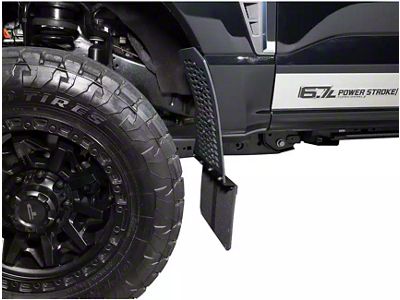 Putco Hex Mud Skins with Super Duty Logo; High-Density Polyethylene; Front (23-25 F-250 Super Duty)
