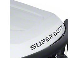 Putco Hood Letter Emblems; Black Platinum (23-26 F-250 Super Duty)