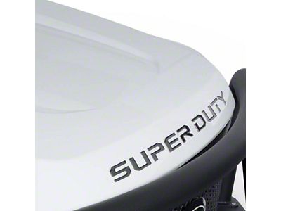 Putco Hood Letter Emblems; Black Platinum (23-25 F-250 Super Duty)