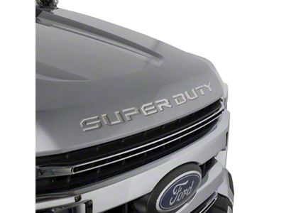 Putco Hood Letter Emblems; Stainless Steel (23-25 F-250 Super Duty)