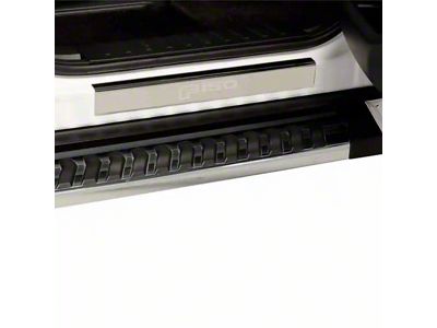 Putco Stainless Steel Door Sills with Super Duty Logo (17-24 F-250 Super Duty Regular Cab, SuperCab)