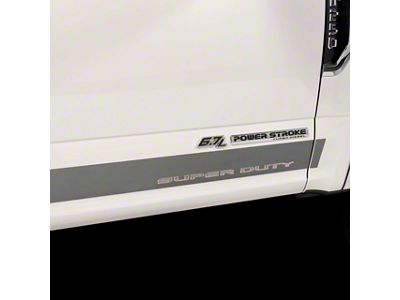 Putco Stainless Steel Rocker Panels with Super Duty Logo (23-24 F-250 Super Duty SuperCrew w/ 6-3/4-Foot Bed)