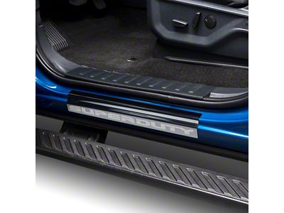 Putco Black Platinum Door Sills with Super Duty Logo (23-25 F-350 Super Duty SuperCrew)