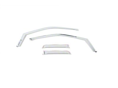 Putco Element Chrome Window Visors; Front and Rear (17-22 F-350 Super Duty SuperCab)