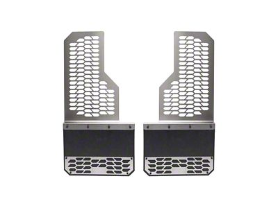 Putco Hex Mud Skins; Brushed; Rear (11-16 F-350 Super Duty DRW)