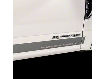 Putco Stainless Steel Rocker Panels with Super Duty Logo (23-25 F-350 Super Duty SuperCrew w/ 6-3/4-Foot Bed)