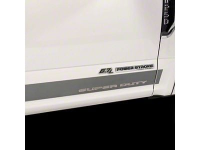 Putco Stainless Steel Rocker Panels with Super Duty Logo (23-24 F-350 Super Duty SuperCab w/ 6-3/4-Foot Bed)