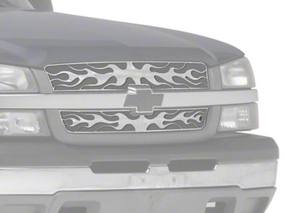 Putco Flaming Inferno Upper Overlay Grilles; Polished (03-05 Silverado 1500)