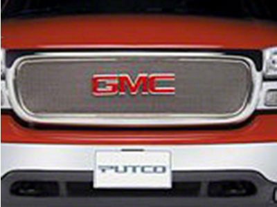 Putco Liquid Mesh Upper Overlay Grille with Emblem Delete; Polished (99-03 F-150 w/ OE Honeycomb Style Grille)