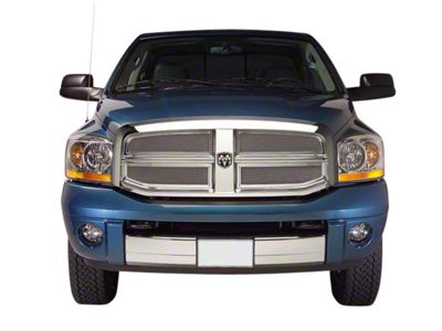 Putco Liquid Mesh Upper Replacement Grille; Chrome (02-05 RAM 1500)