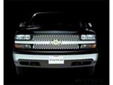 Putco Punch Design Upper Overlay Grilles; Polished (01-02 Silverado 1500)