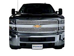 Putco Punch Design Upper Replacement Grilles; Polished (14-15 Silverado 1500 w/ Z71 Package)