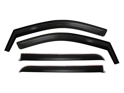 Putco Element Matte Black Window Visors; Front and Rear (19-25 RAM 1500 Quad Cab)