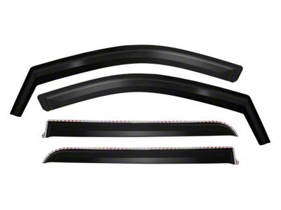 Putco Element Matte Black Window Visors; Front and Rear (19-25 RAM 1500 Crew Cab)