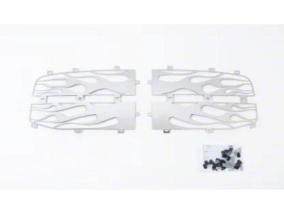 Putco Flaming Inferno Upper Overlay Grilles; Polished (94-01 RAM 1500, Excluding Sport)