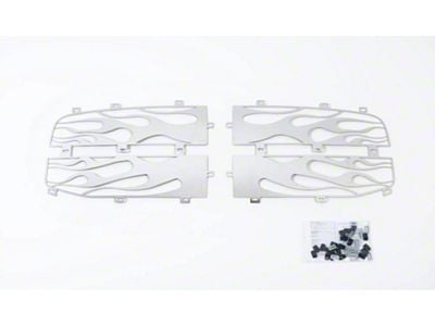 Putco Flaming Inferno Upper Overlay Grilles; Polished (03-05 RAM 3500 DRW)