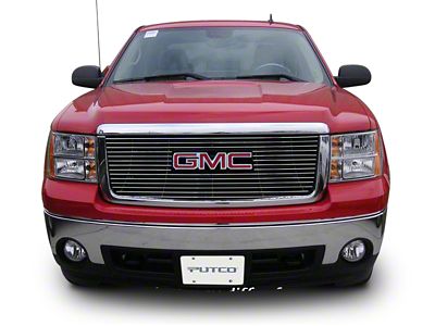 Putco Shadow Billet Upper Overlay Grille with Logo Cutout; Polished (07-13 Sierra 1500)