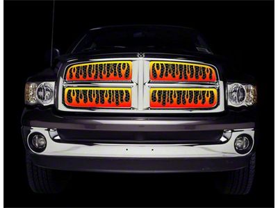 Putco Flaming Inferno Upper Overlay Grille; 4-Color (07-10 Sierra 1500)