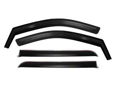 Putco Element Matte Black Window Visors; Front and Rear (20-24 Sierra 2500 HD Crew Cab)