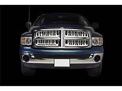 Putco Flaming Inferno Upper Overlay Grille with Emblem Cutout; Polished (03-06 Sierra 3500 HD)