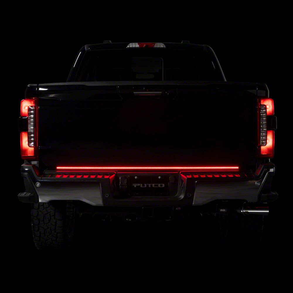 KEEPDSGN 60-inch Tailgate LED Light Bar For Chevy Silverado 1500 2500 – Brake Reverse Strip – Black Housing