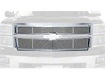 Putco Liquid Billet Upper Grille Inserts; Polished (14-15 Silverado 1500 w/ Z71 Package)