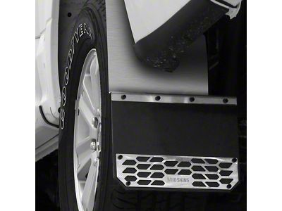 Putco Solid Mud Skins; Brushed; Front (19-25 Silverado 1500)