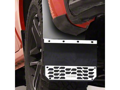 Putco Solid Mud Skins; Polished; Front (19-25 Silverado 1500)