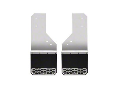 Putco Solid Mud Skins; Polished; Rear (14-18 Silverado 1500)