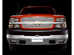 Putco Punch Design Upper Overlay Grilles; Polished (03-04 Silverado 2500 HD)