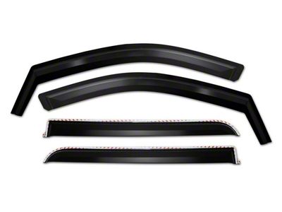 Putco Element Matte Black Window Visors; Front (20-25 Silverado 3500 HD Double Cab, Crew Cab)
