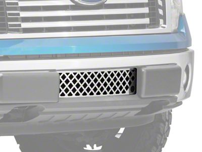 Putco Diamond Design Lower Bumper Grille Insert with Heater Plug Opening; Polished (09-14 F-150, Excluding Raptor, Harley Davidson & 2011 Limited)