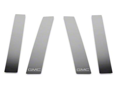 Putco Stainless Steel Pillar Posts with GMC Logo (14-18 Sierra 1500 Double Cab, Crew Cab)