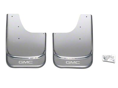 Putco Stainless Steel Mud Flaps with GMC Logo; Front or Rear (07-18 Sierra 1500)