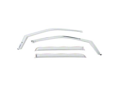 Putco Element Chrome Window Visors; Front and Rear (17-22 F-250 Super Duty SuperCrew)