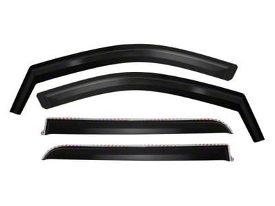 Putco Element Matte Black Window Visors; Front and Rear (17-22 F-250 Super Duty SuperCab)