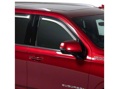 Putco Element Chrome Window Visors; Front and Rear (21-25 Tahoe)