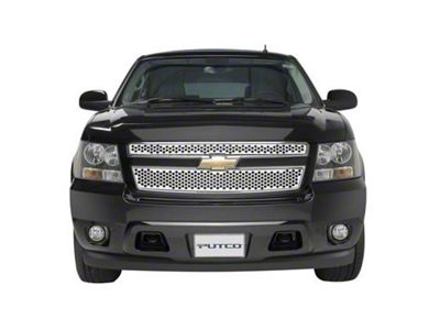 Putco Punch Design Upper Overlay Grilles; Polished (07-14 Tahoe)